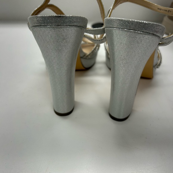 Nina Silver Strappy Block Heels - Picture 8 of 8